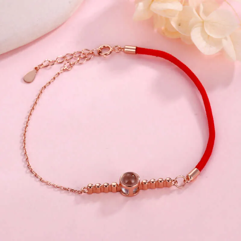 S925 Sterling Silver Personalized Felicity Bracelet with Picture Inside