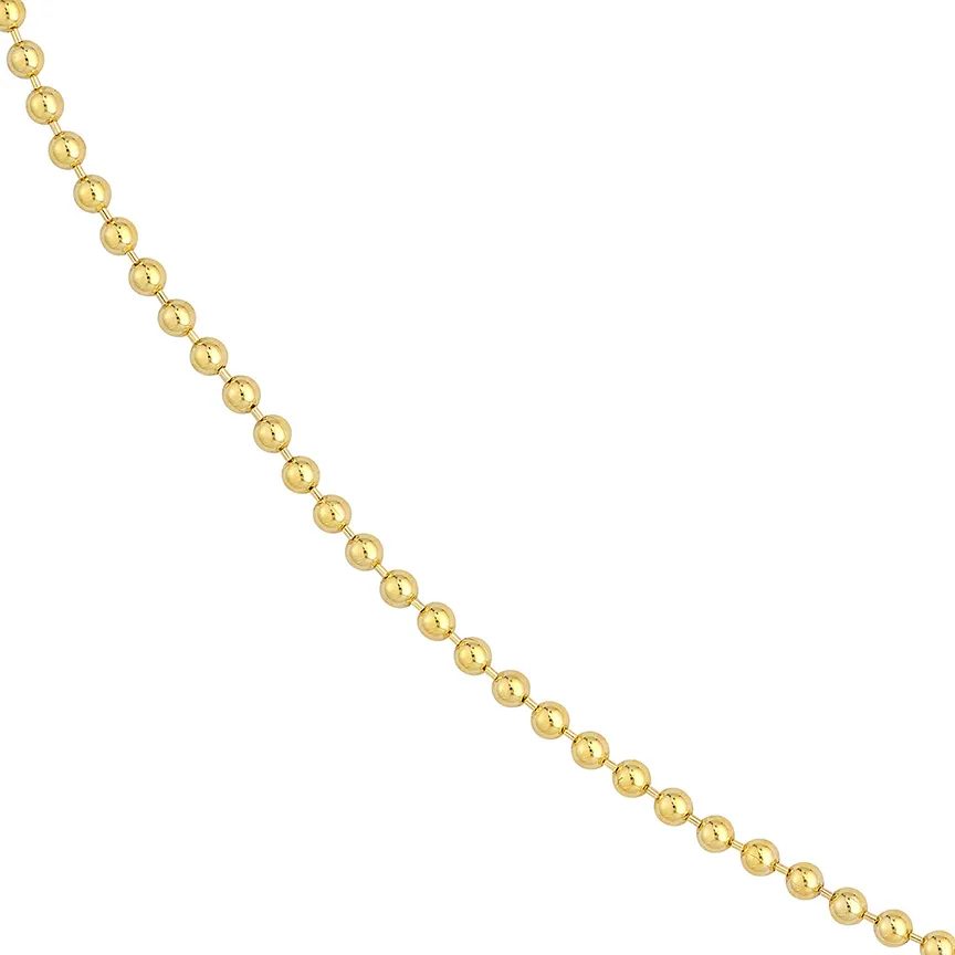 Sabel Collection Yellow Gold 2mm Beaded Chain