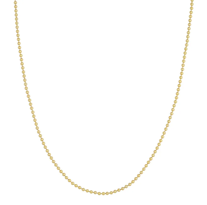 Sabel Collection Yellow Gold 2mm Beaded Chain
