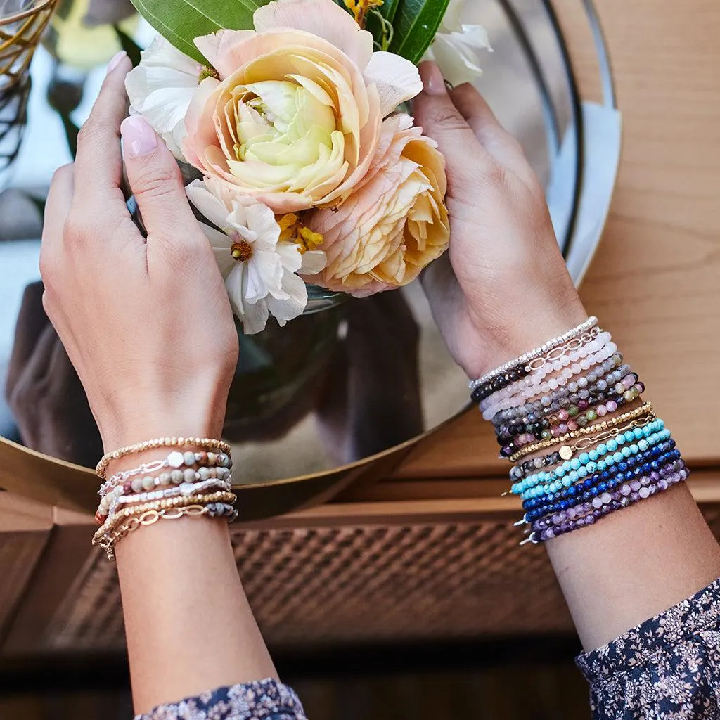 Scout Curated Wears Mini Faceted Stone Stacking Bracelet - Turquoise