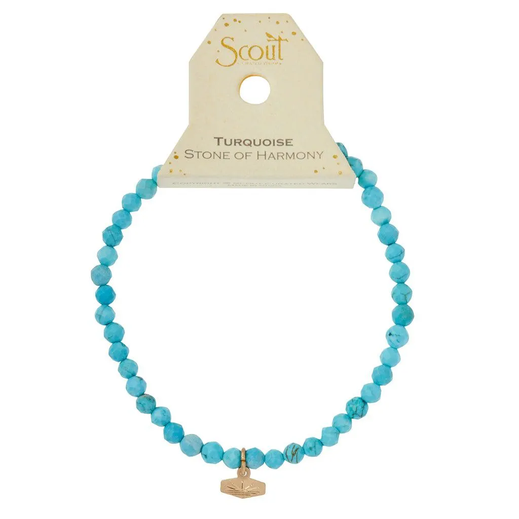 Scout Curated Wears Mini Faceted Stone Stacking Bracelet - Turquoise