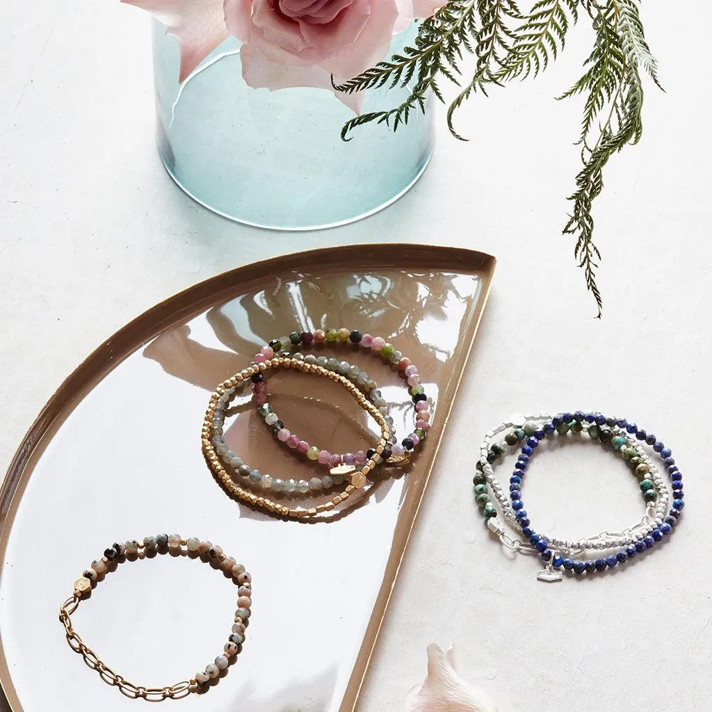Scout Curated Wears Mini Faceted Stone Stacking Bracelet - Turquoise