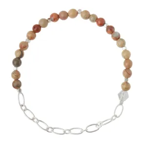 Scout Curated Wears Mini Stone with Chain Stacking Bracelet - Aqua Terra