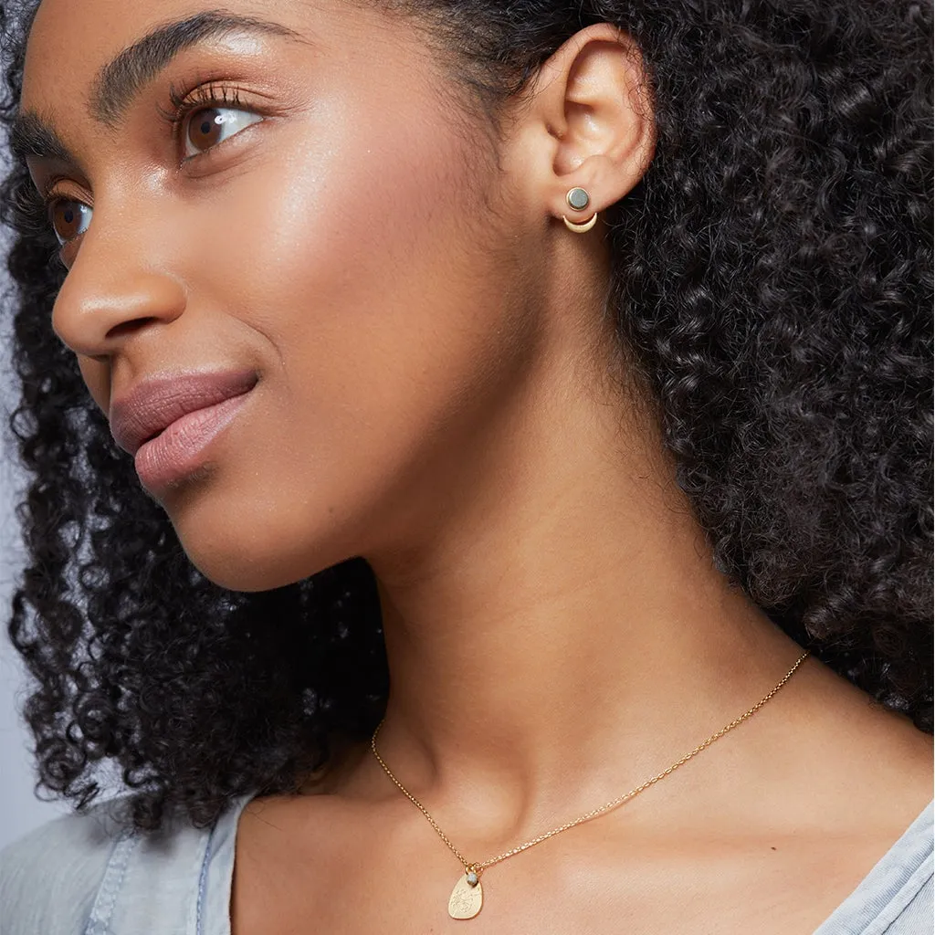 Scout Curated Wears Stone Moon Phase Ear Jacket - African Turquoise