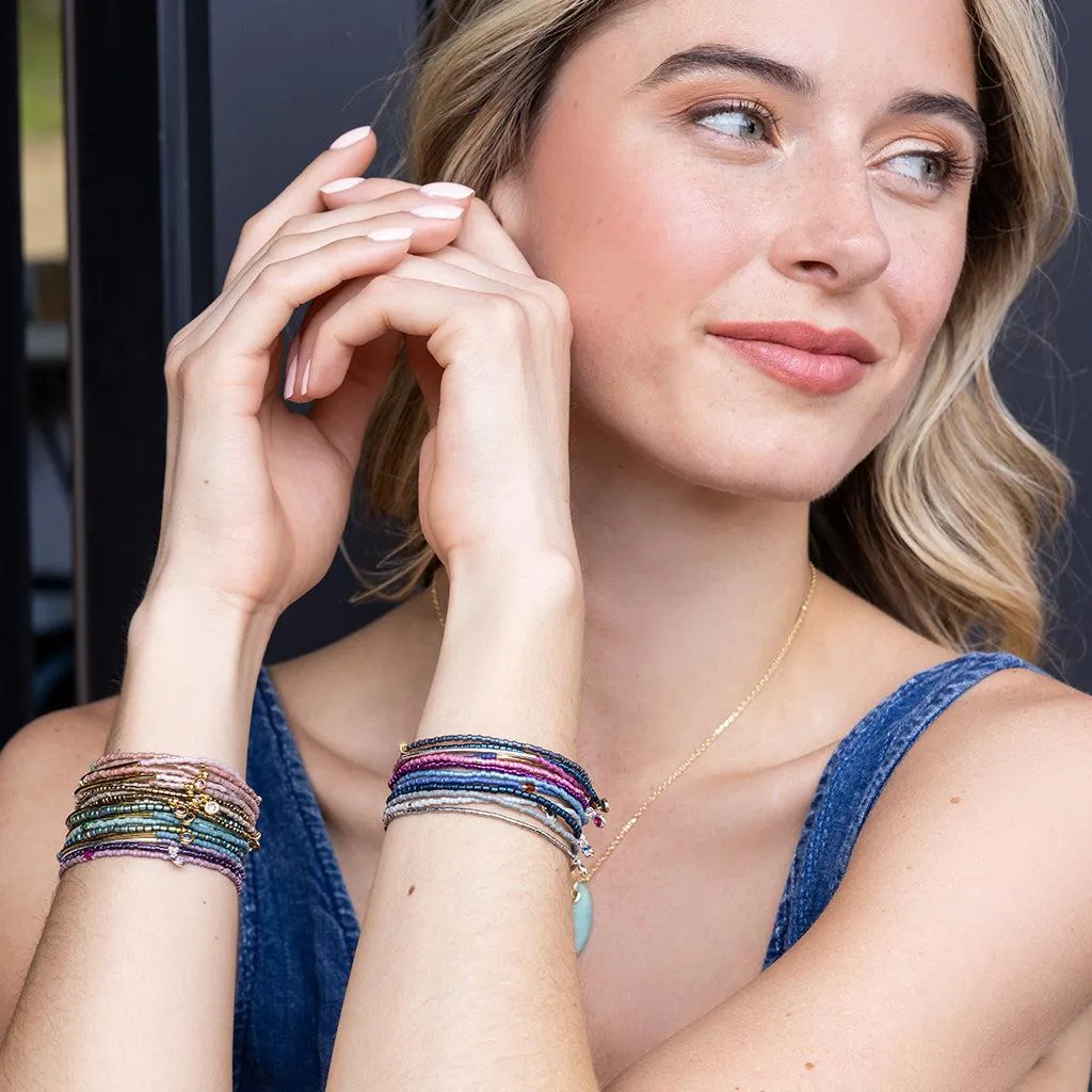 Scout Curated Wears Tonal Chromacolor Miyuki Bracelet Trio - Frost/Silver