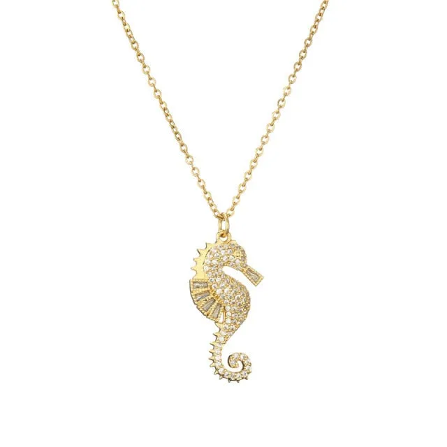 Seahorse Necklace & Pendant - 4 Colours