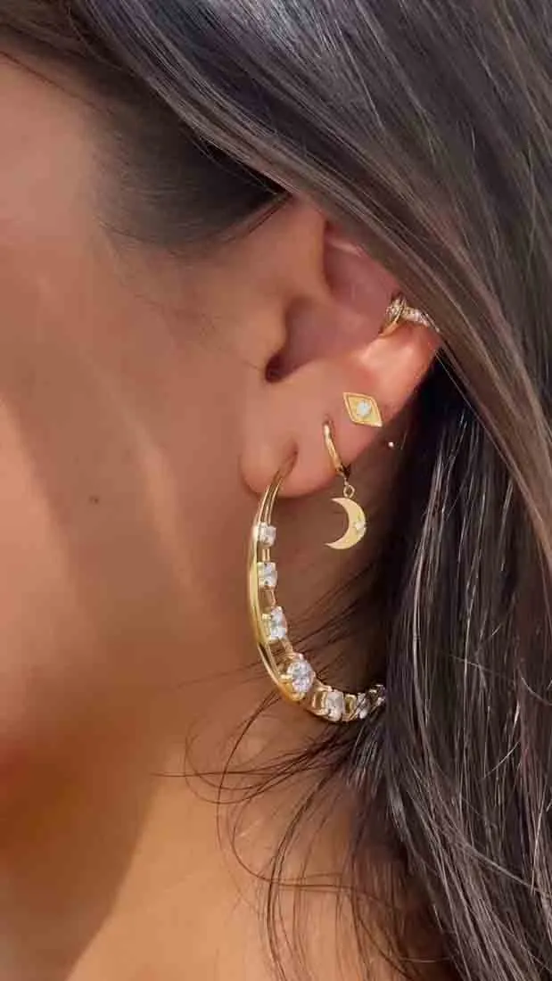 Selene Kite Earrings - Gold