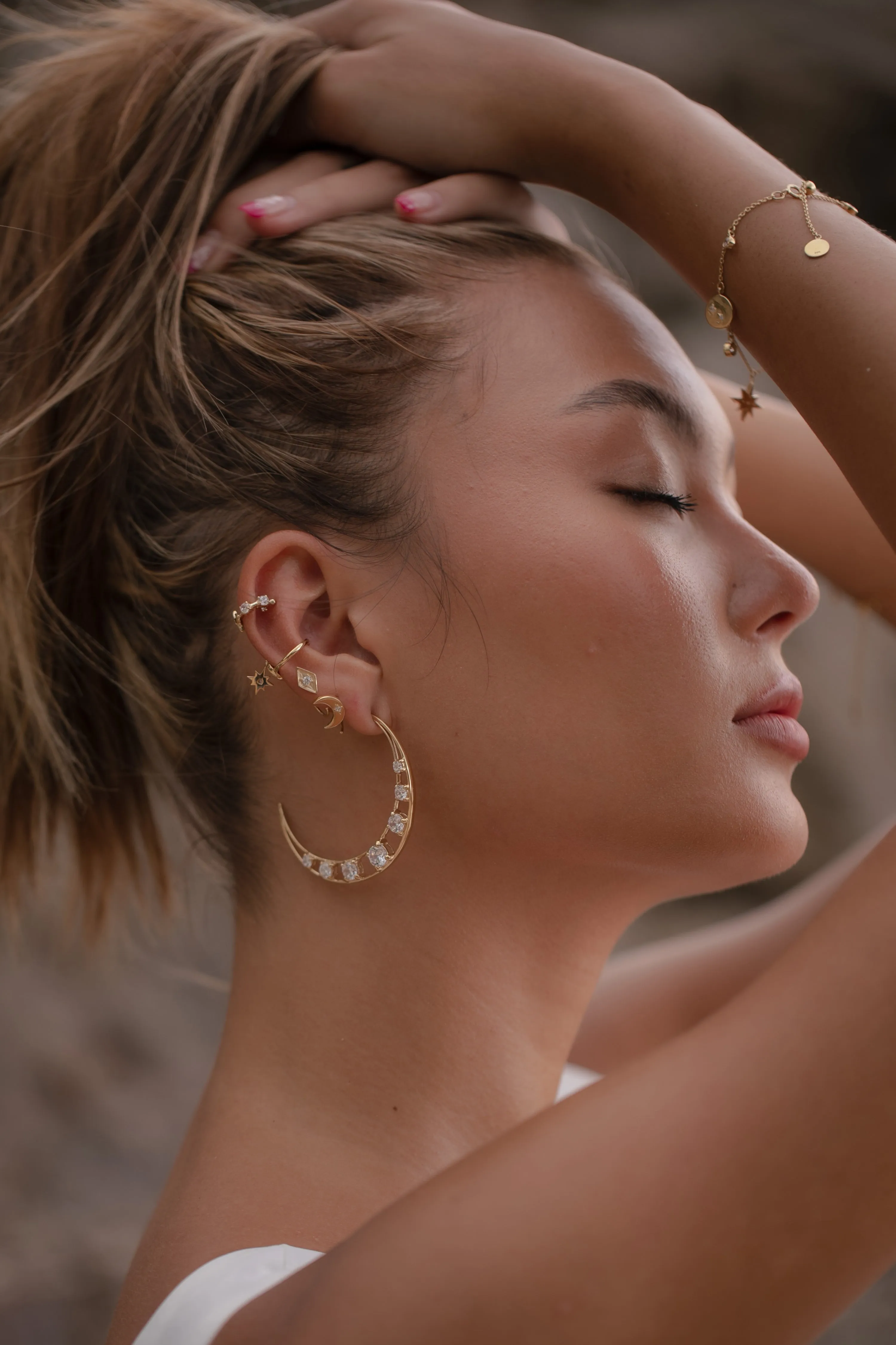 Selene Kite Earrings - Gold