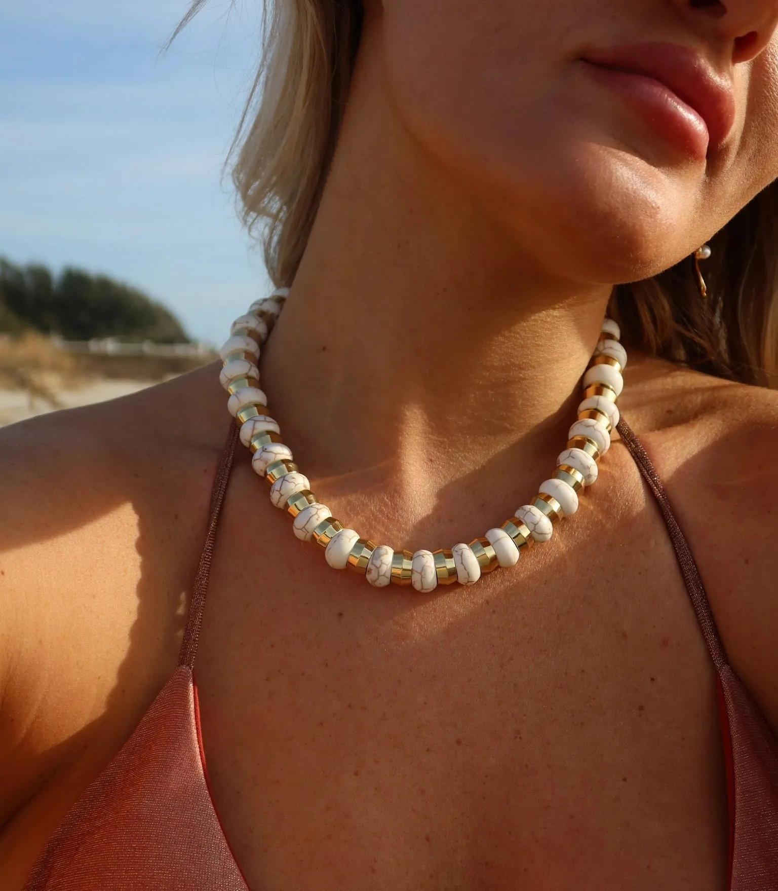 Semi-Precious Necklace Howlite
