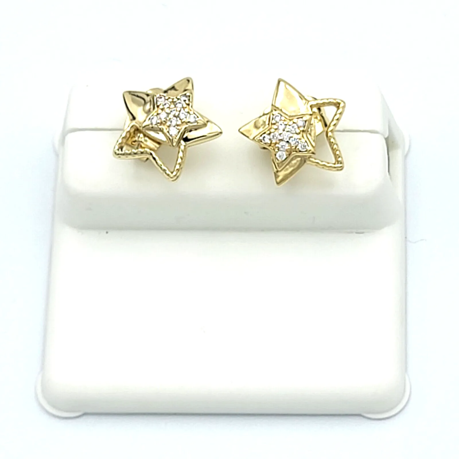 Sets - 14K Gold Plated. Stars w crystals.