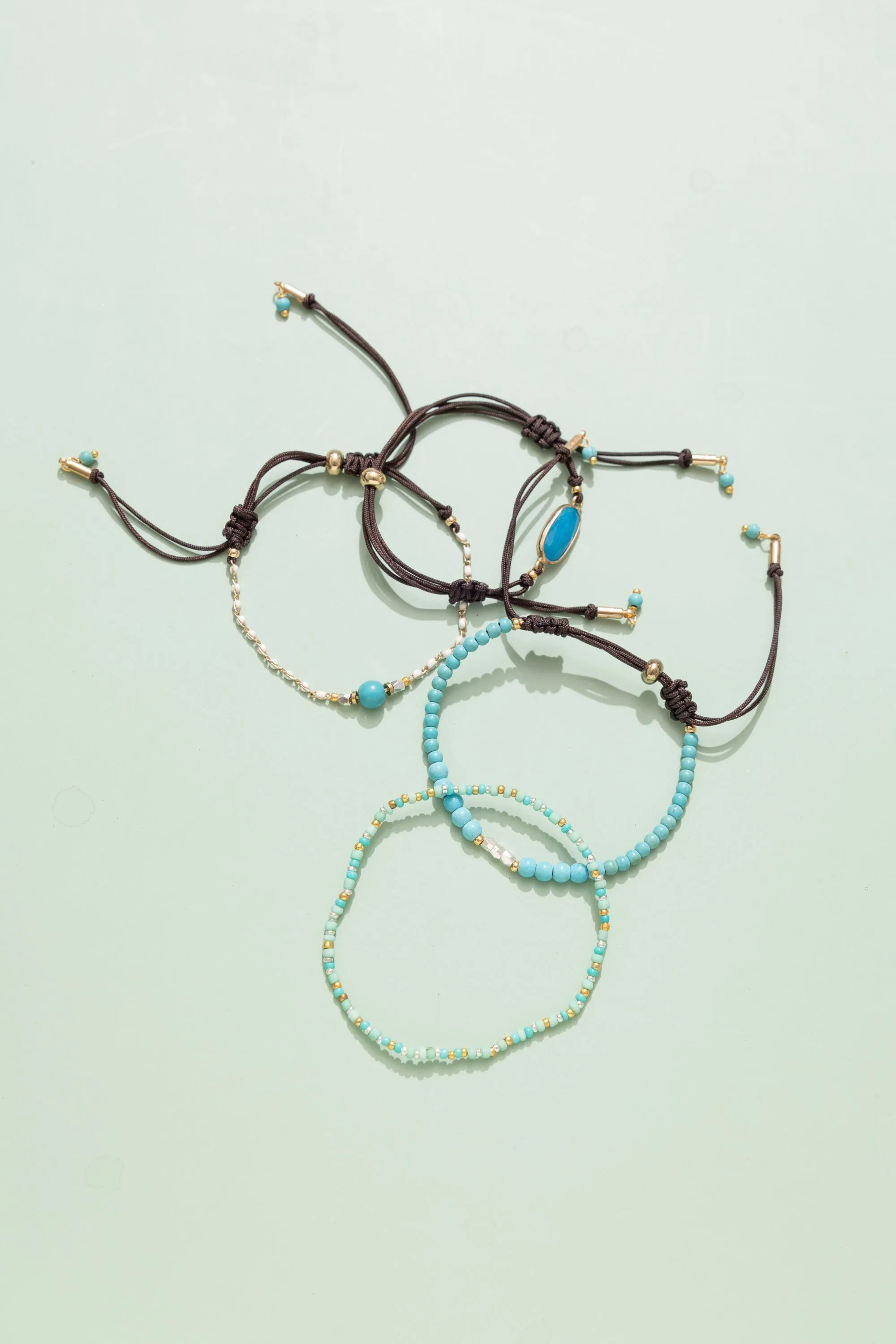 Shades of Turquoise Friendship Bracelet