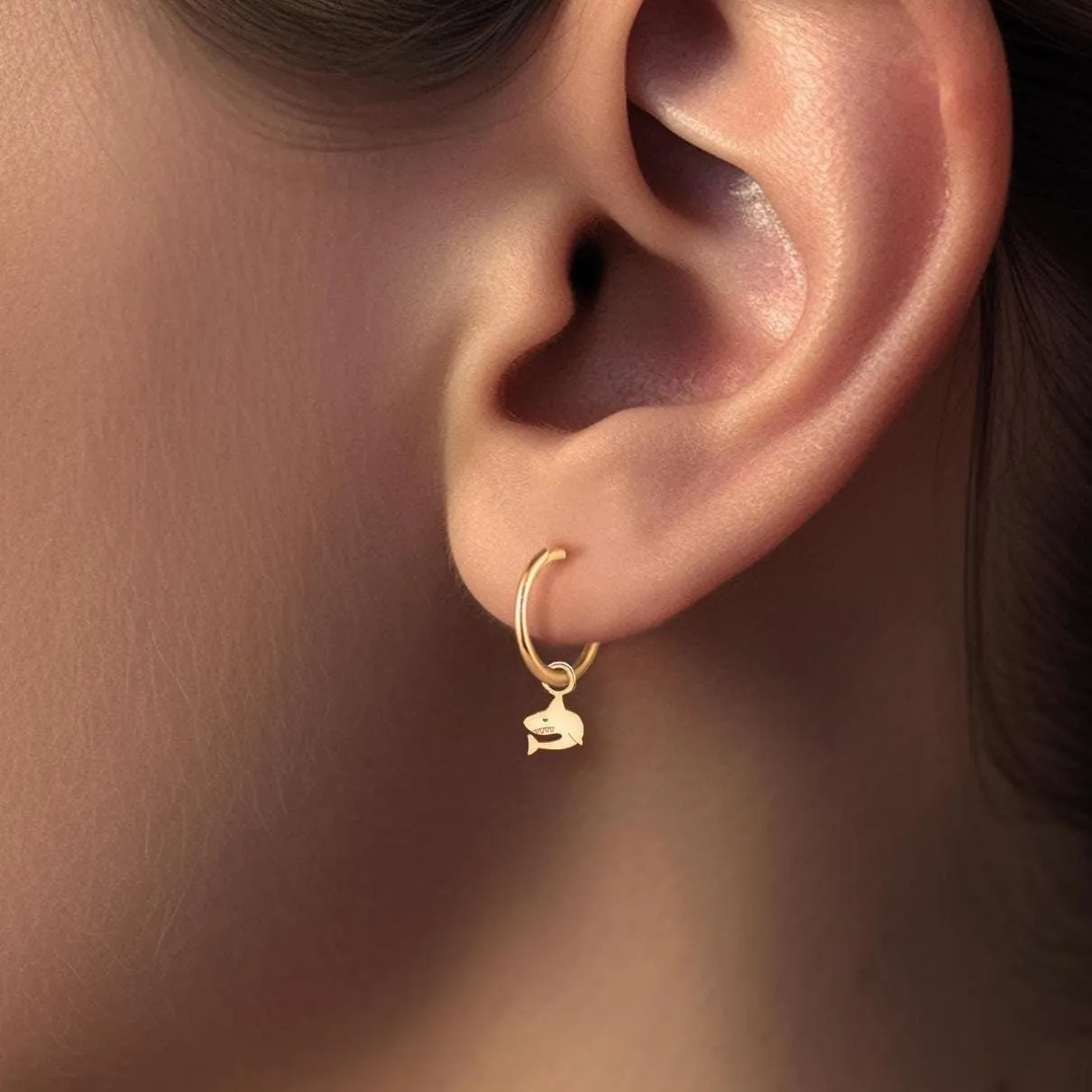 Shark Huggie Hoops