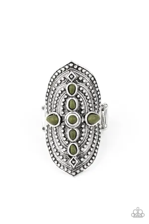 Shield in Place Green Paparazzi Ring