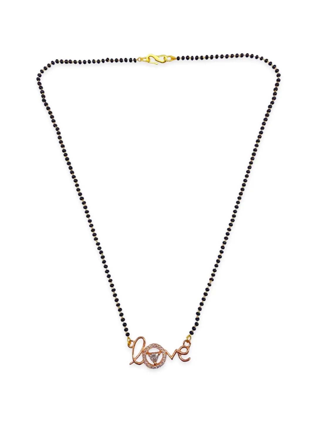 Short Mangalsutra Designs simple gold mangalsutra rose gold Love heart mangalsutra black beads chain