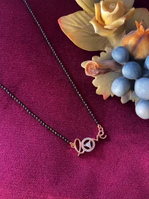 Short Mangalsutra Designs simple gold mangalsutra rose gold Love heart mangalsutra black beads chain