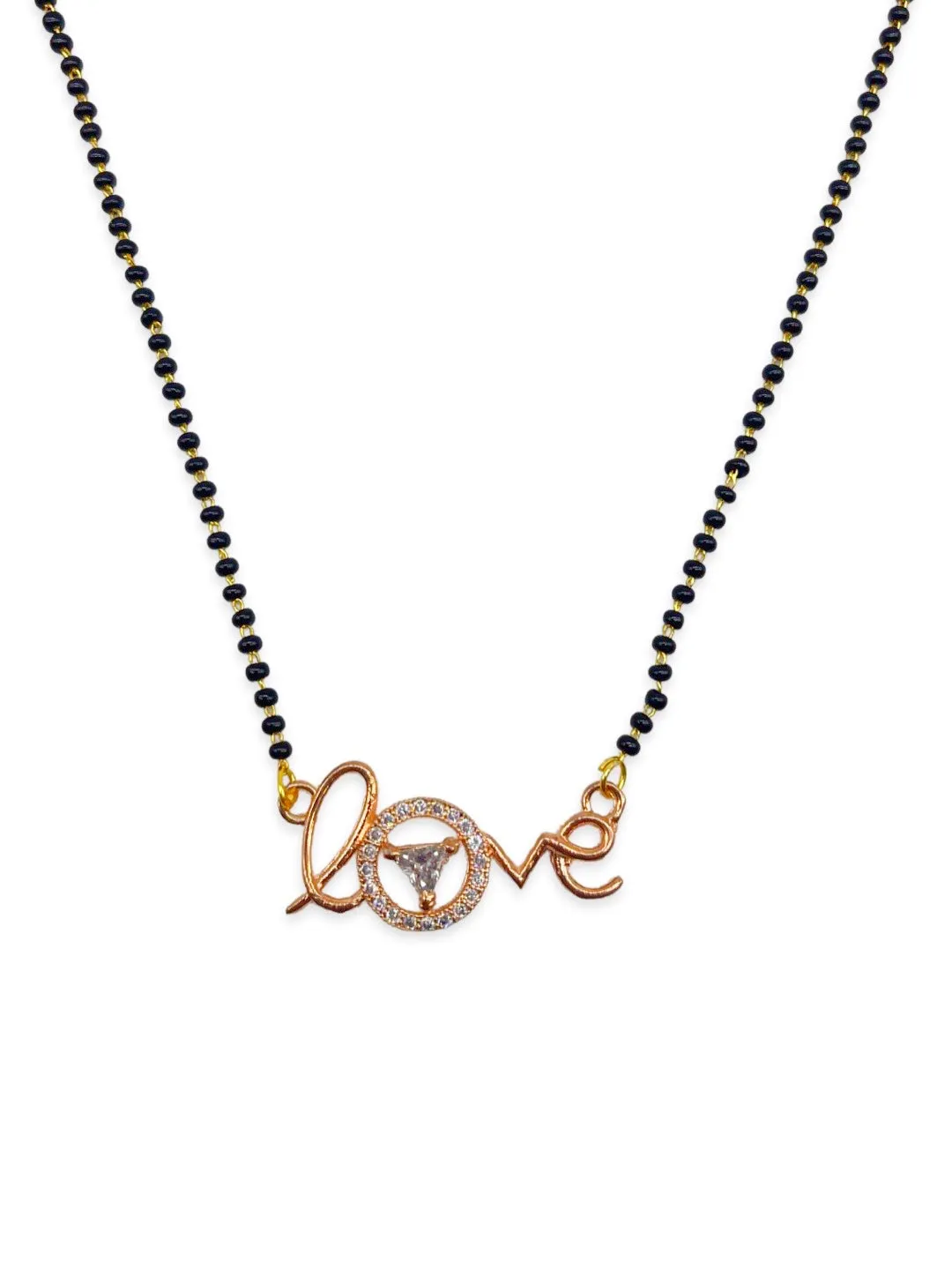 Short Mangalsutra Designs simple gold mangalsutra rose gold Love heart mangalsutra black beads chain