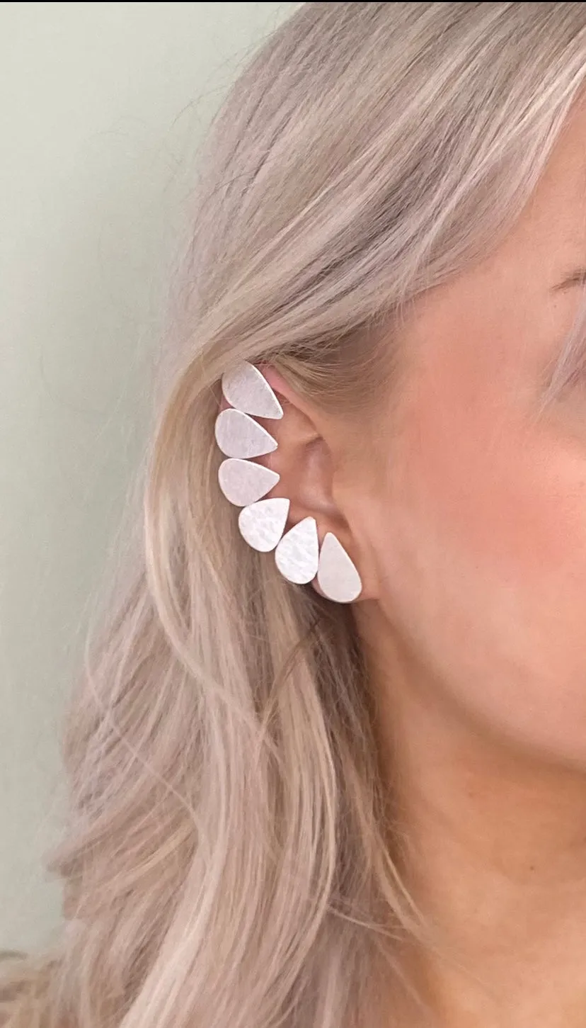 SIlver Cuff Earrings