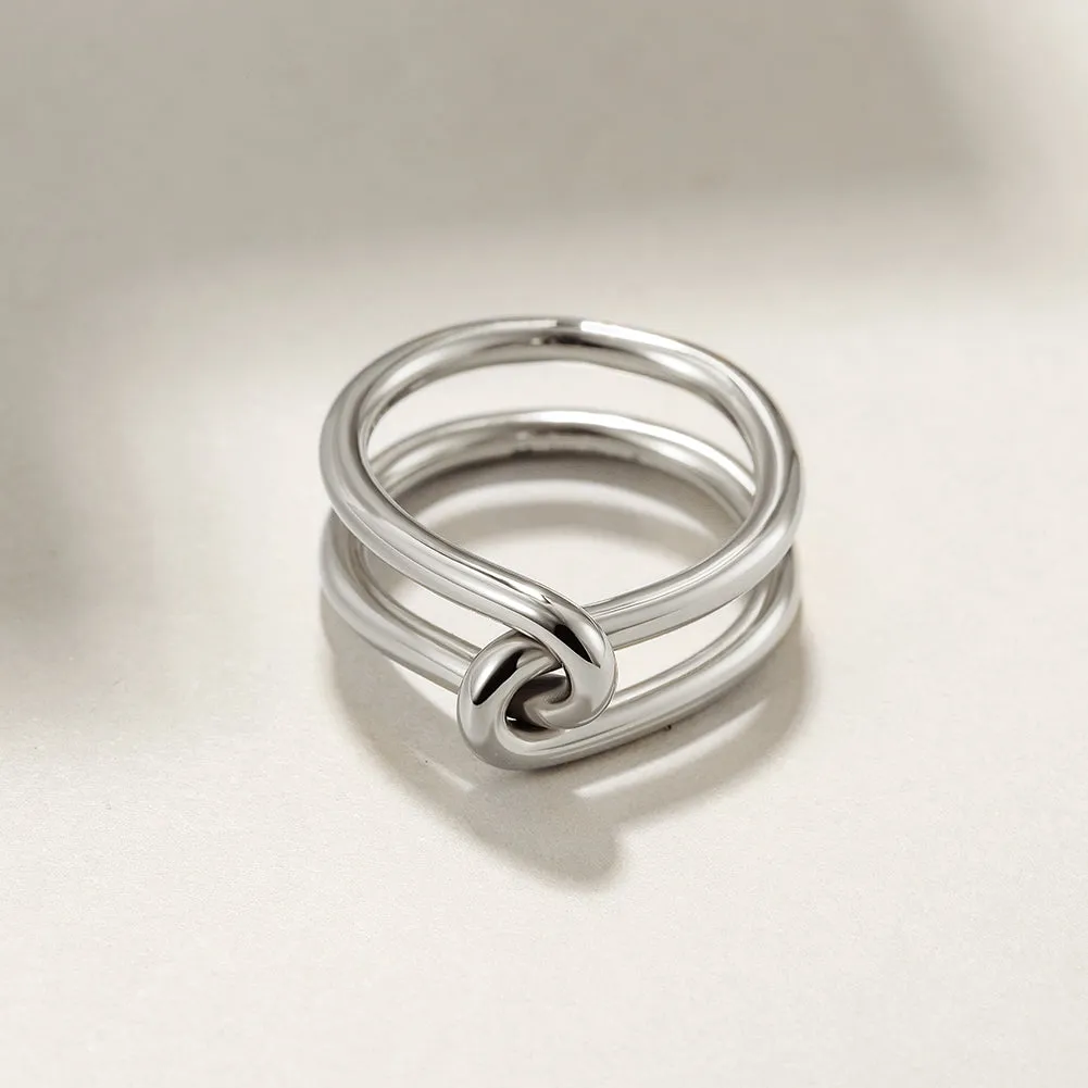 Silver Love Knot Ring
