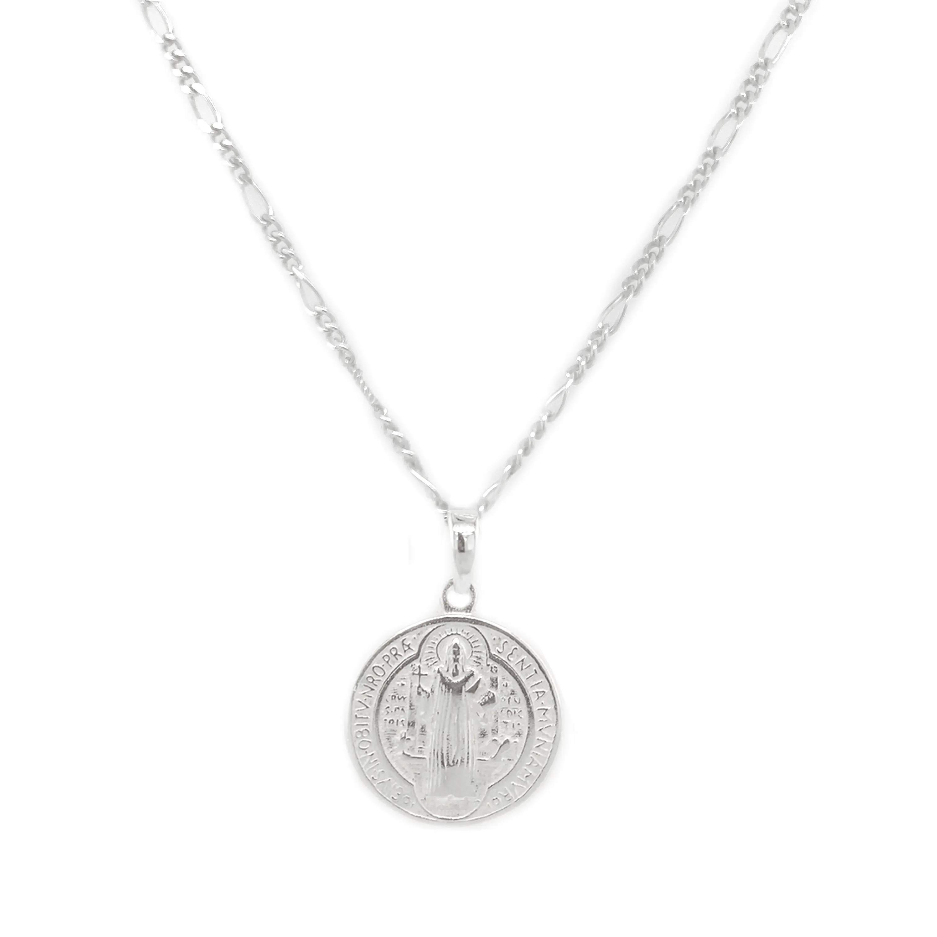 Silver Saint Benedict Necklace