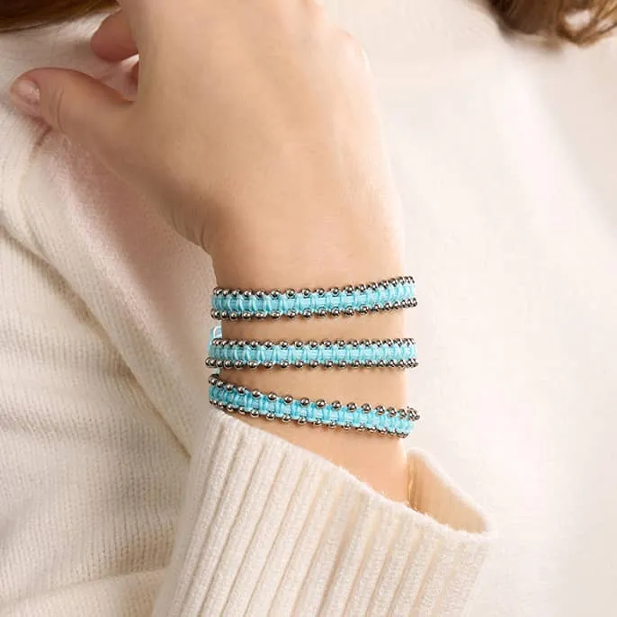Silver x Sky Blue | Friendship DOT Bracelet