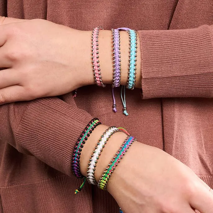 Silver x Sky Blue | Friendship DOT Bracelet