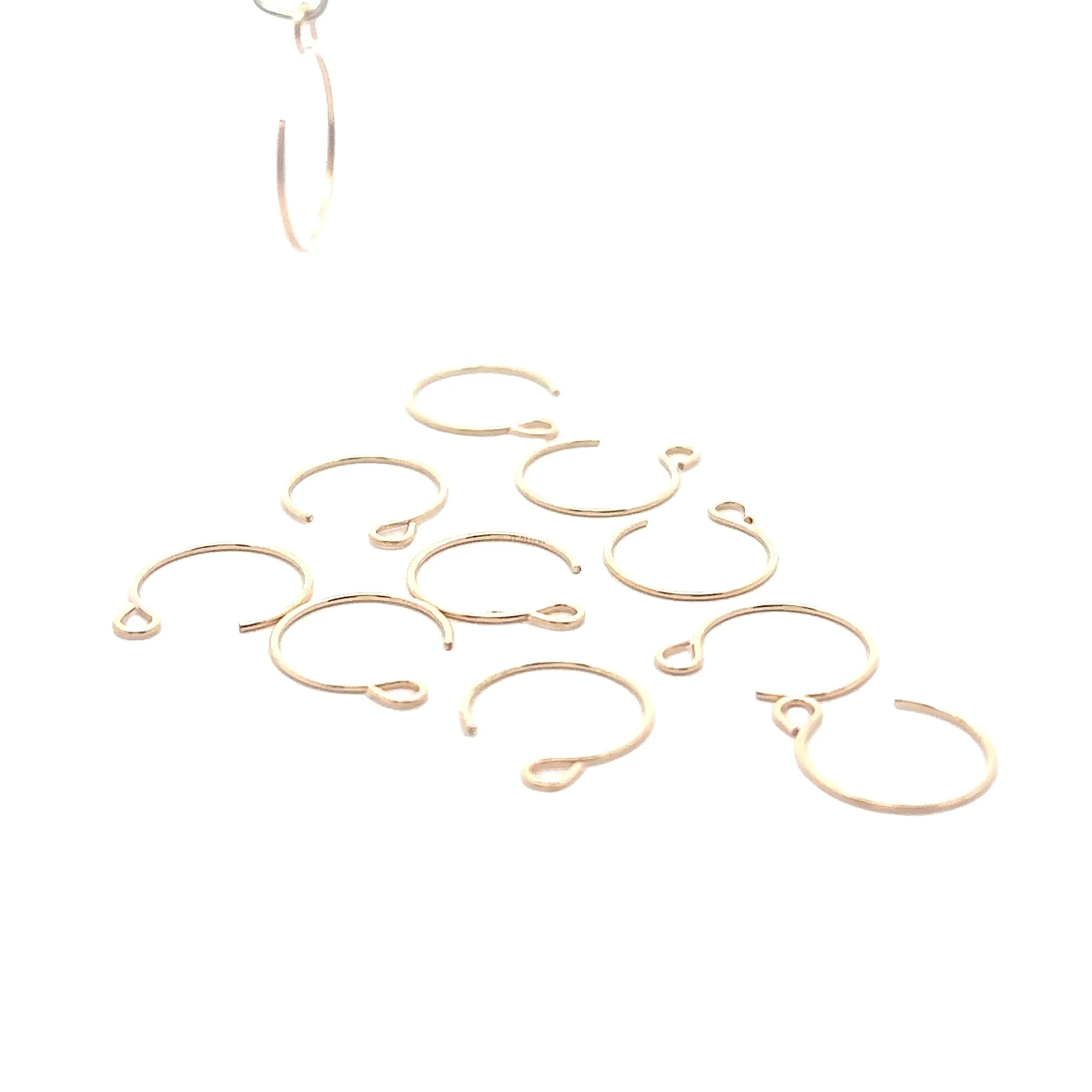 Simple Circle Ear Wires | 14Pcs. | Size: 13mm | 14K Real Gold Filled | Plain Earrings |