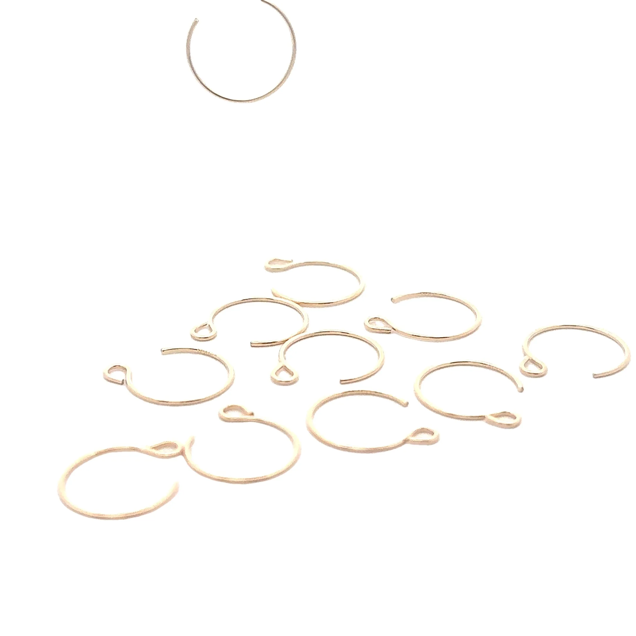 Simple Circle Ear Wires | 14Pcs. | Size: 13mm | 14K Real Gold Filled | Plain Earrings |