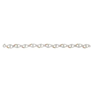 Simple Foliage - Sterling Silver Black Hills Gold Bracelet