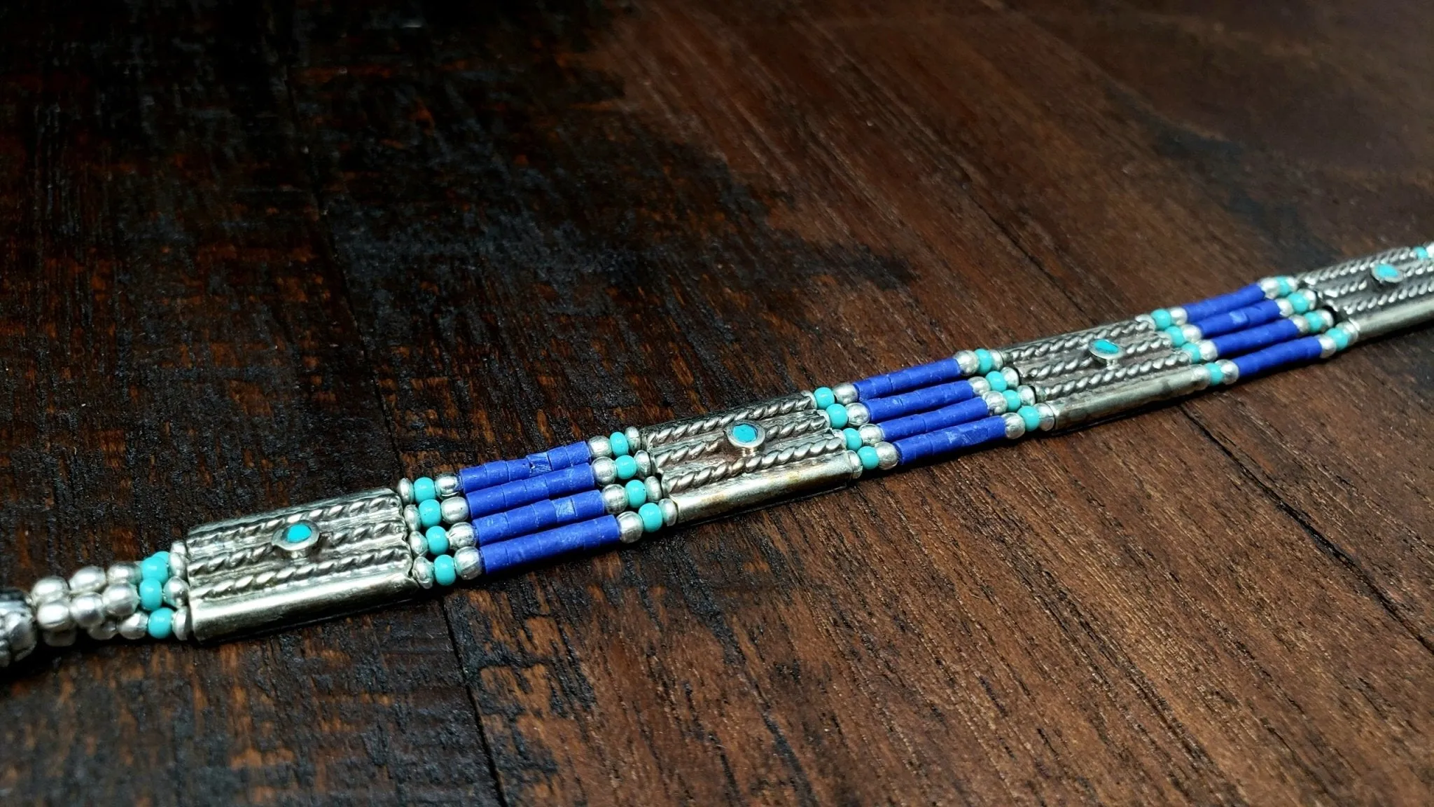 Simple Lapis Tibetan Beaded Bracelet