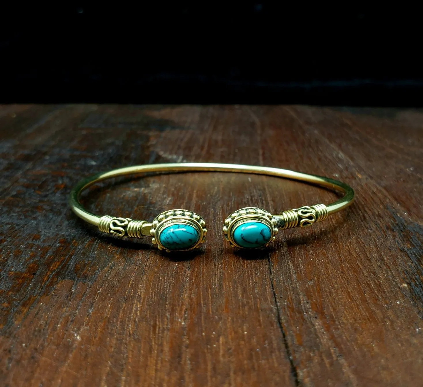 Simple Turquoise Adjustable Bracelet