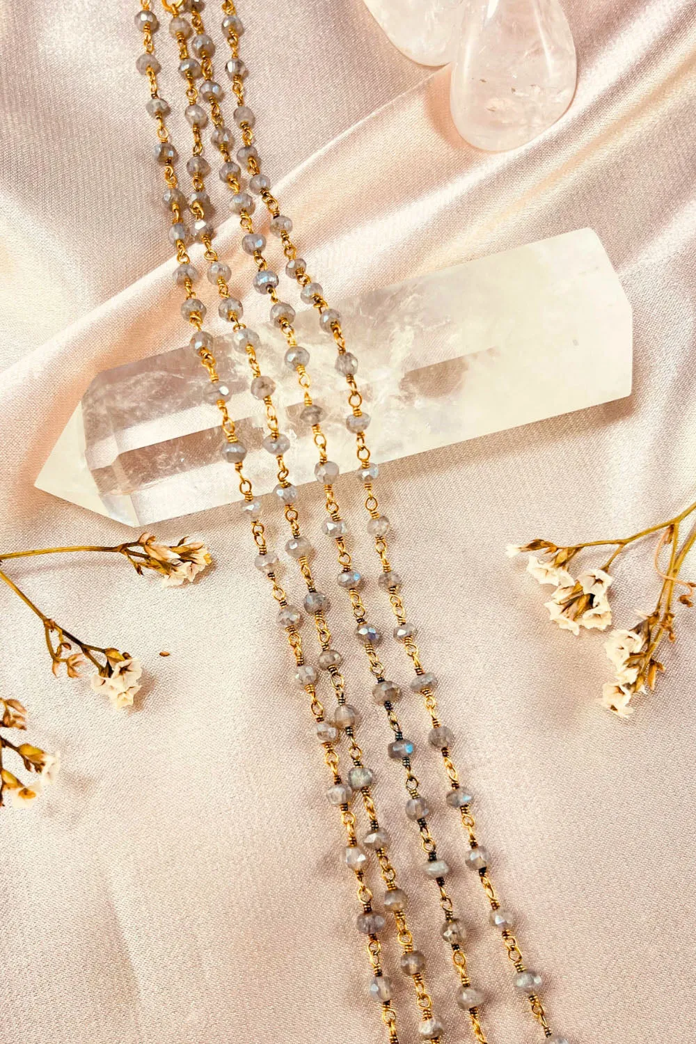 Sivalya Pyrite Beaded Link Chain Necklace