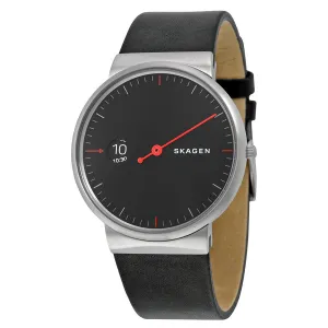 Skagen Ancher Black Dial Leather Men's Watch SKW6236