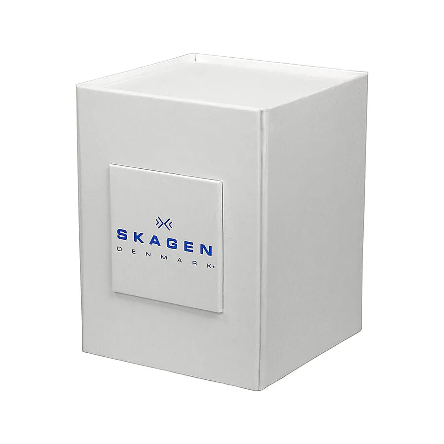 Skagen Ditte Silver Dial Black Leather Ladies Watch SKW2261