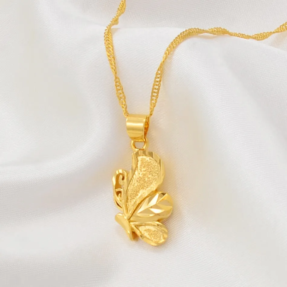 Small Charm Butterfly Pendant Necklaces for Women Girls Gold Color Butterfly Necklace Jewelry Wedding Gift Best #008809