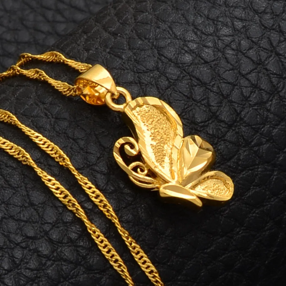 Small Charm Butterfly Pendant Necklaces for Women Girls Gold Color Butterfly Necklace Jewelry Wedding Gift Best #008809