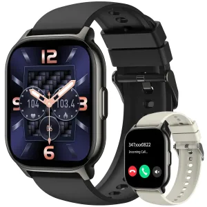 Smart Watch for Men Women Fitness: Make/Answer Call Smart Watches for Men Digital Mens Watches Running Waterproof Smartwatch Android Phones iPhone Samsung Compatible Heart Rate Monitor Step Tracker