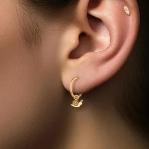Snail Huggie Hoops