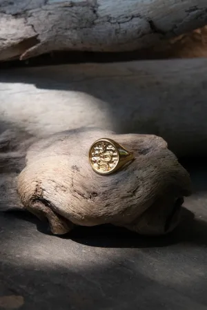 Snake Stamp Coin ring