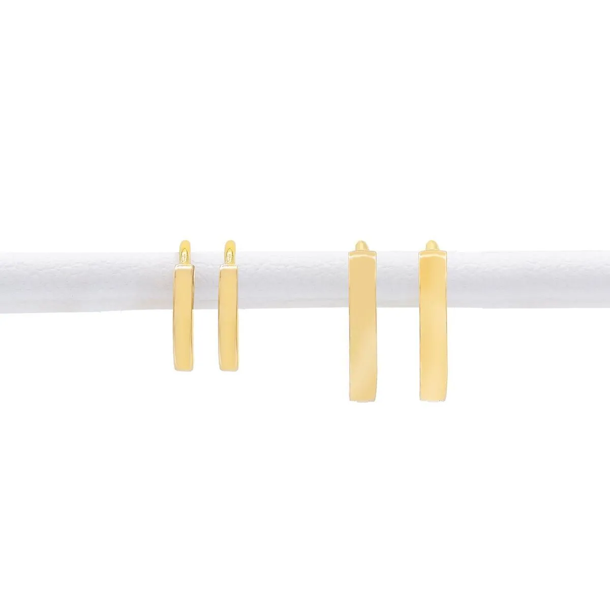 Solid Huggie Earring Combo Set 14K