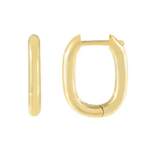 Solid Oval Huggie Earring