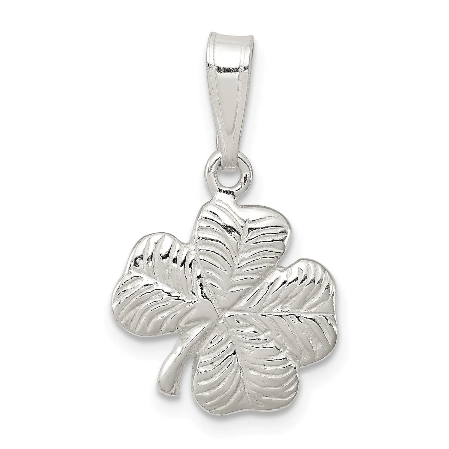Solid Sterling Silver 4-leaf Clover Charm