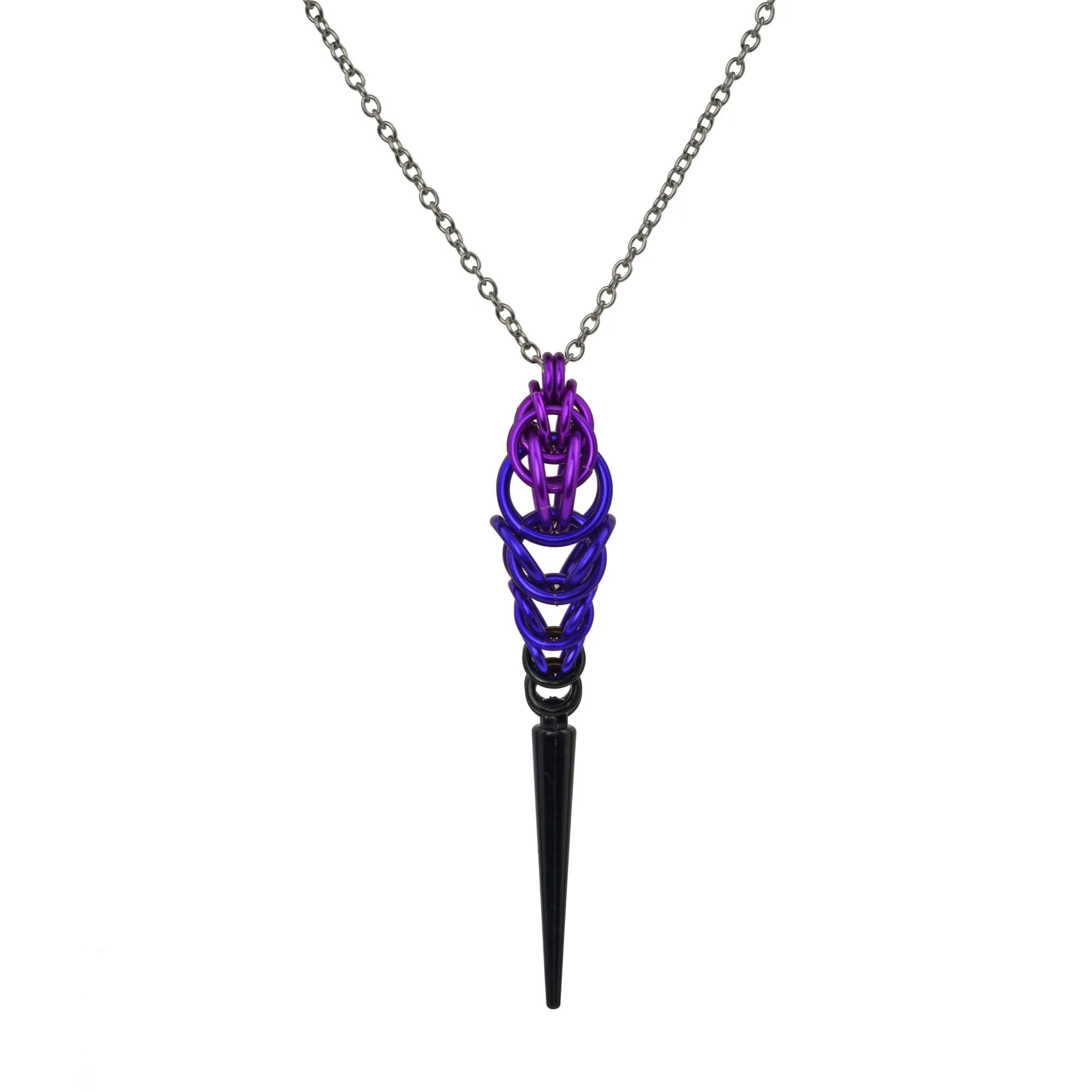Spike Pendant - Purple Goth