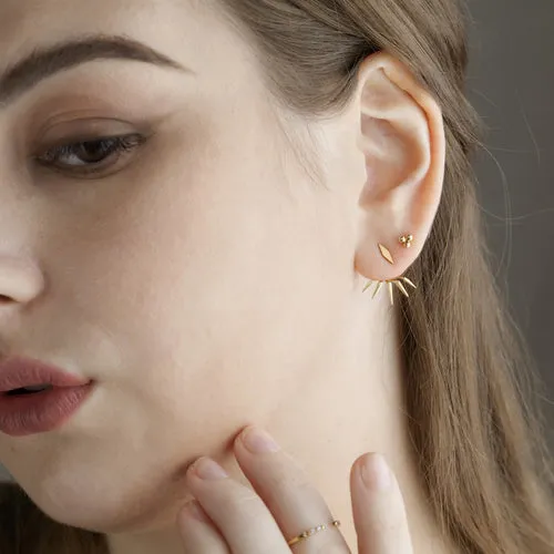 Spike Stud Earrings Ear Jackets Modern Earrings