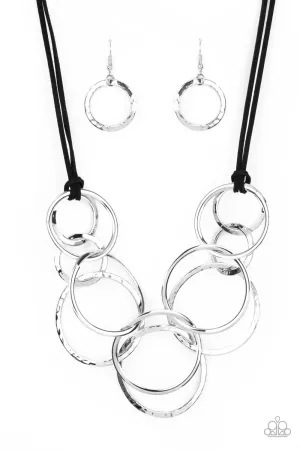 Spiraling Out of COUTURE - Silver Paparazzi Necklace