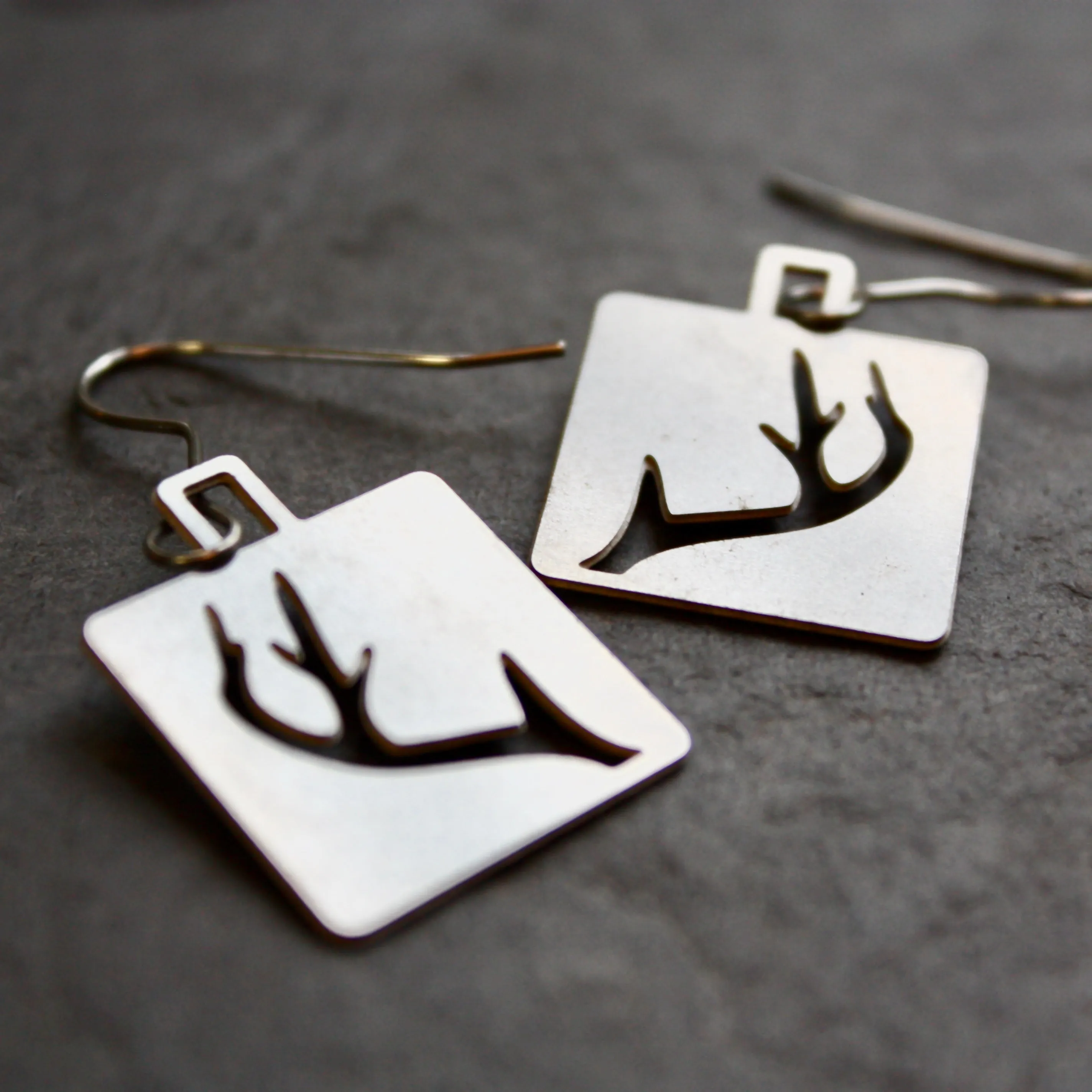 Square Antler Earrings