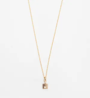 Square Diamond Mirror Pendant