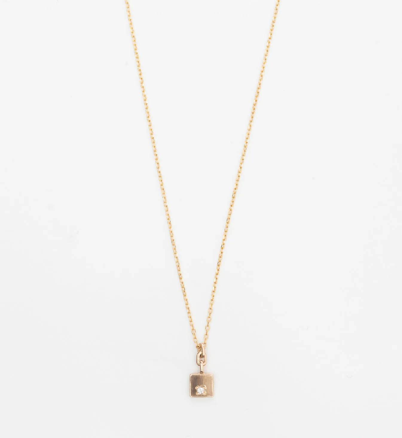 Square Diamond Mirror Pendant