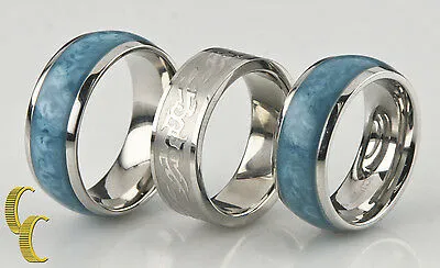 Stainless Steel Band/ Ring, Lot of 3  Sizes 7 3/4 to 10