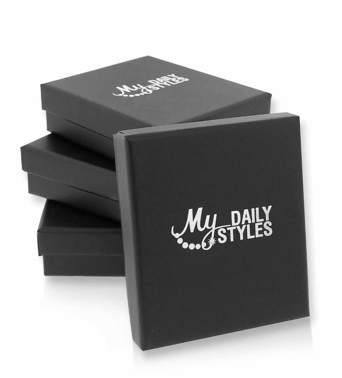 Stainless Steel Black Silver-Tone Black Heart Love Womens Hoop Huggie Earrings