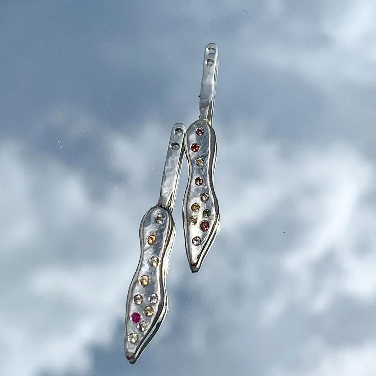 Starburst Ear jacket II with sapphires
